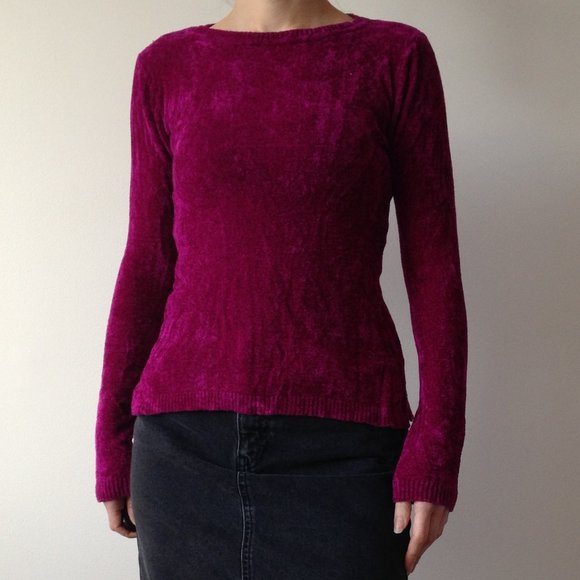 Reitmans - Fuzzy Raspberry Sweater - Picture 1 of 5